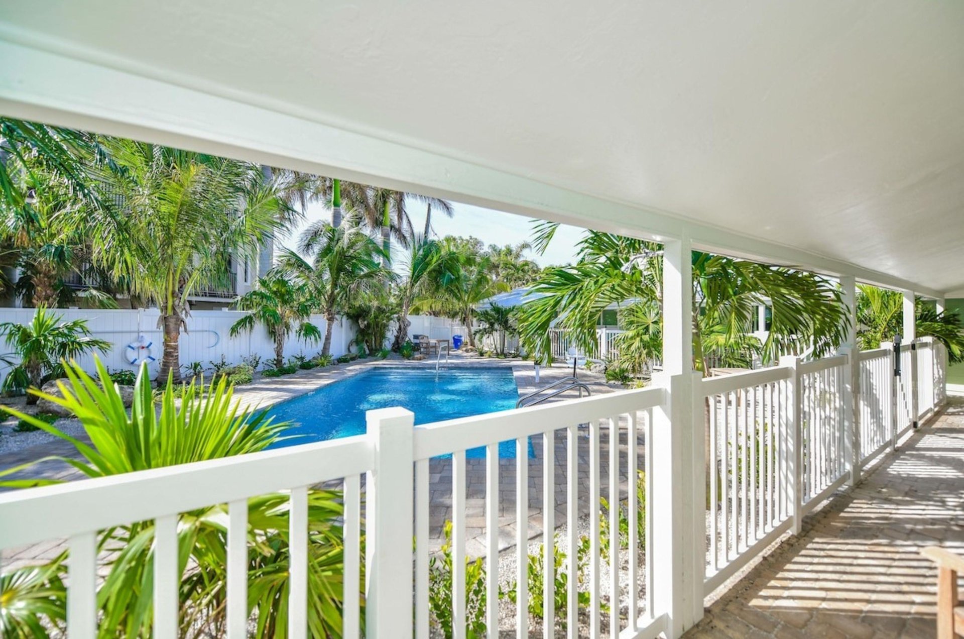 Take a break from the Gulf with two outdoor swimming pools