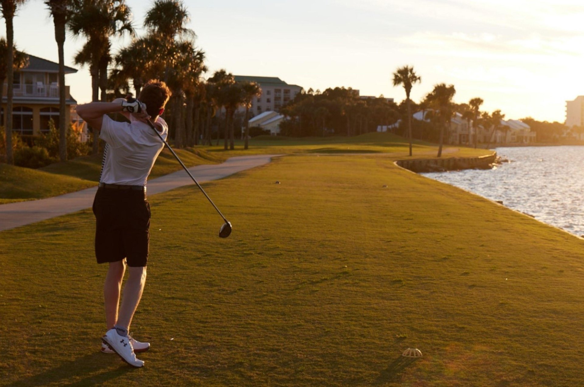 Swinging sticks on a Sandestin golf course