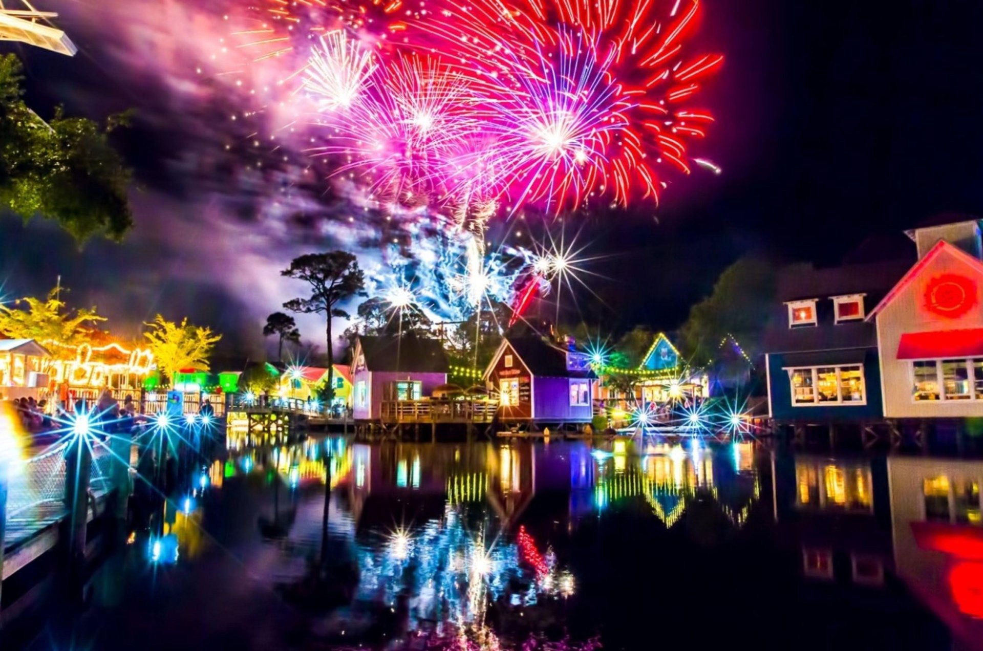 Fireworks light the sky over Sandestin