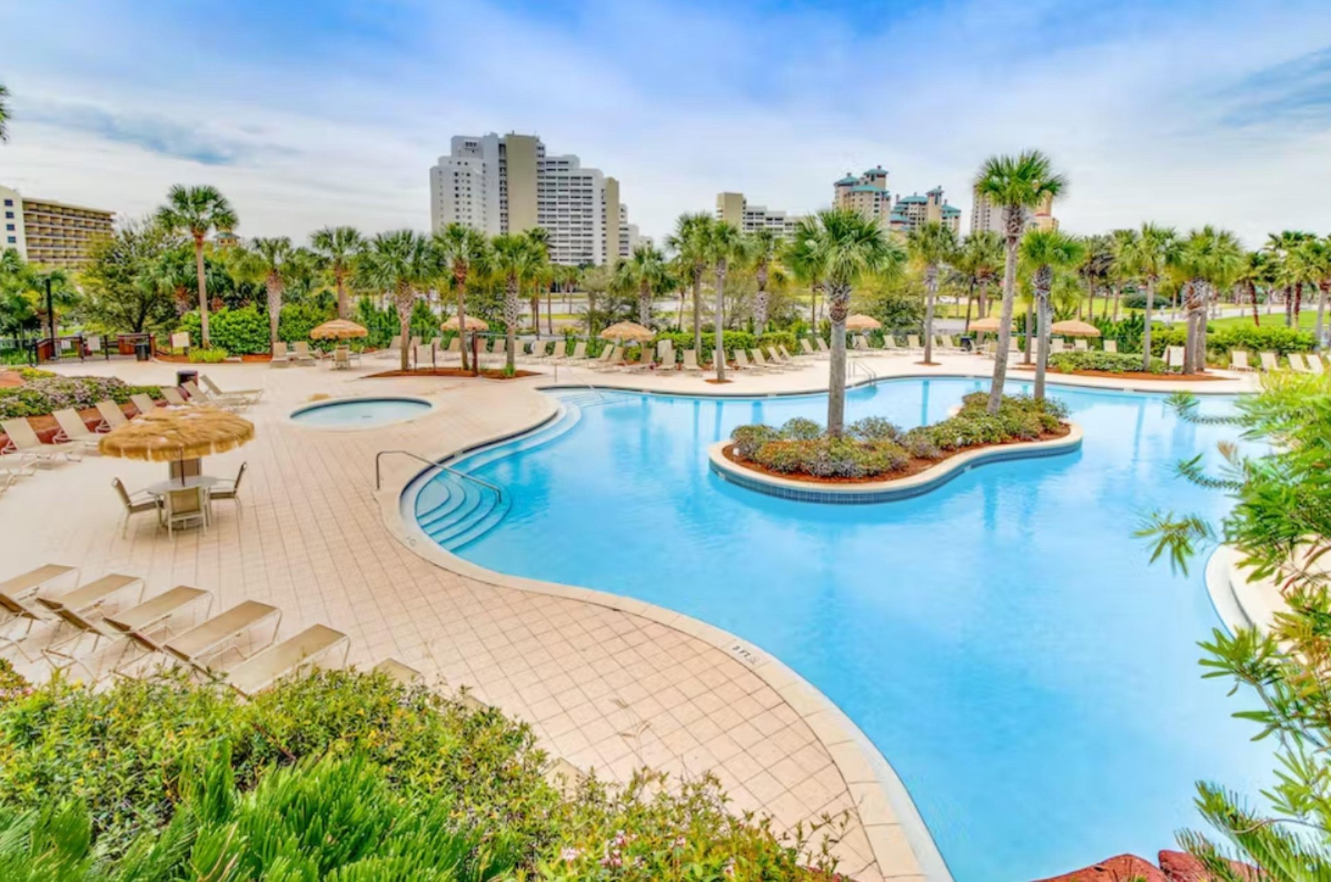 A lagoon pool in Sandestin Golf and Beach Resort