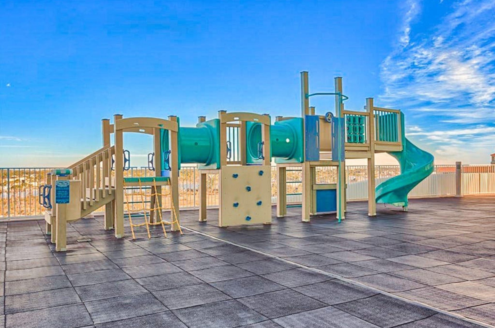 The beachside outdoor playground at Turquoise Place in Orange Beach Alabama