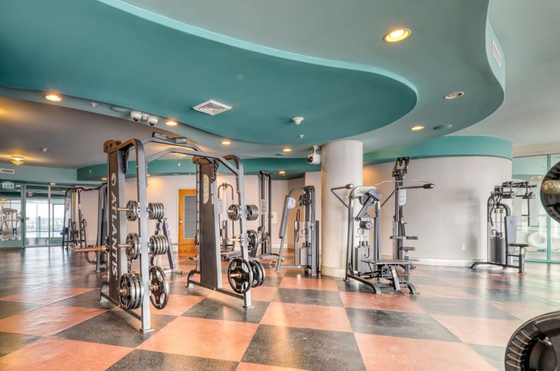 Strength machines in the gym at Turquoise Place in Orange Beach Florida