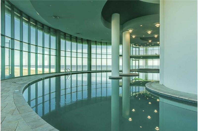 Swim indoors and still get an amazing view from Turquoise Place in Orange Beach AL