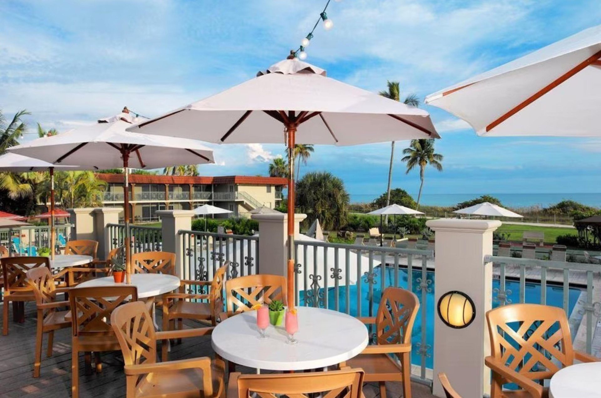 Grab a drink at the poolside bar