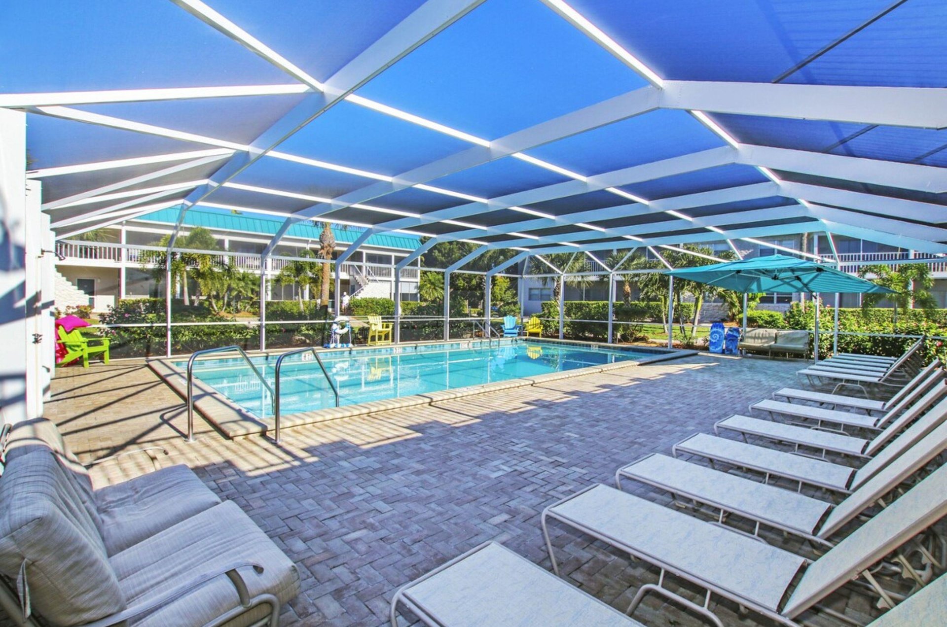 The lovely fresh water pool at Sanibel Arms West