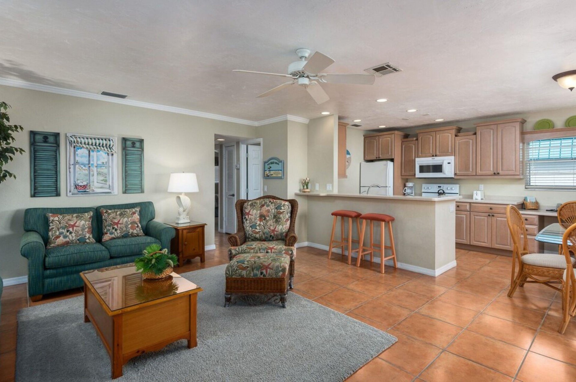 Relax in spacious living areas