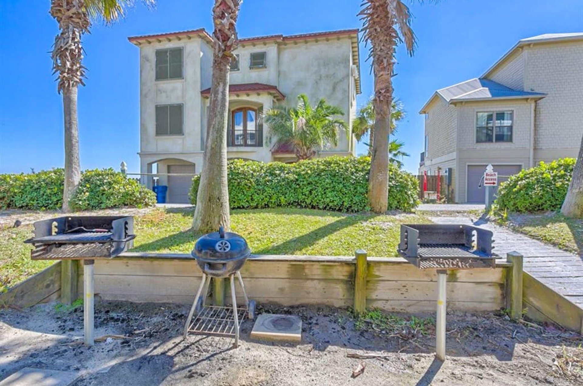 Community charcoal grills at Seascape in Orange Beach Alabama