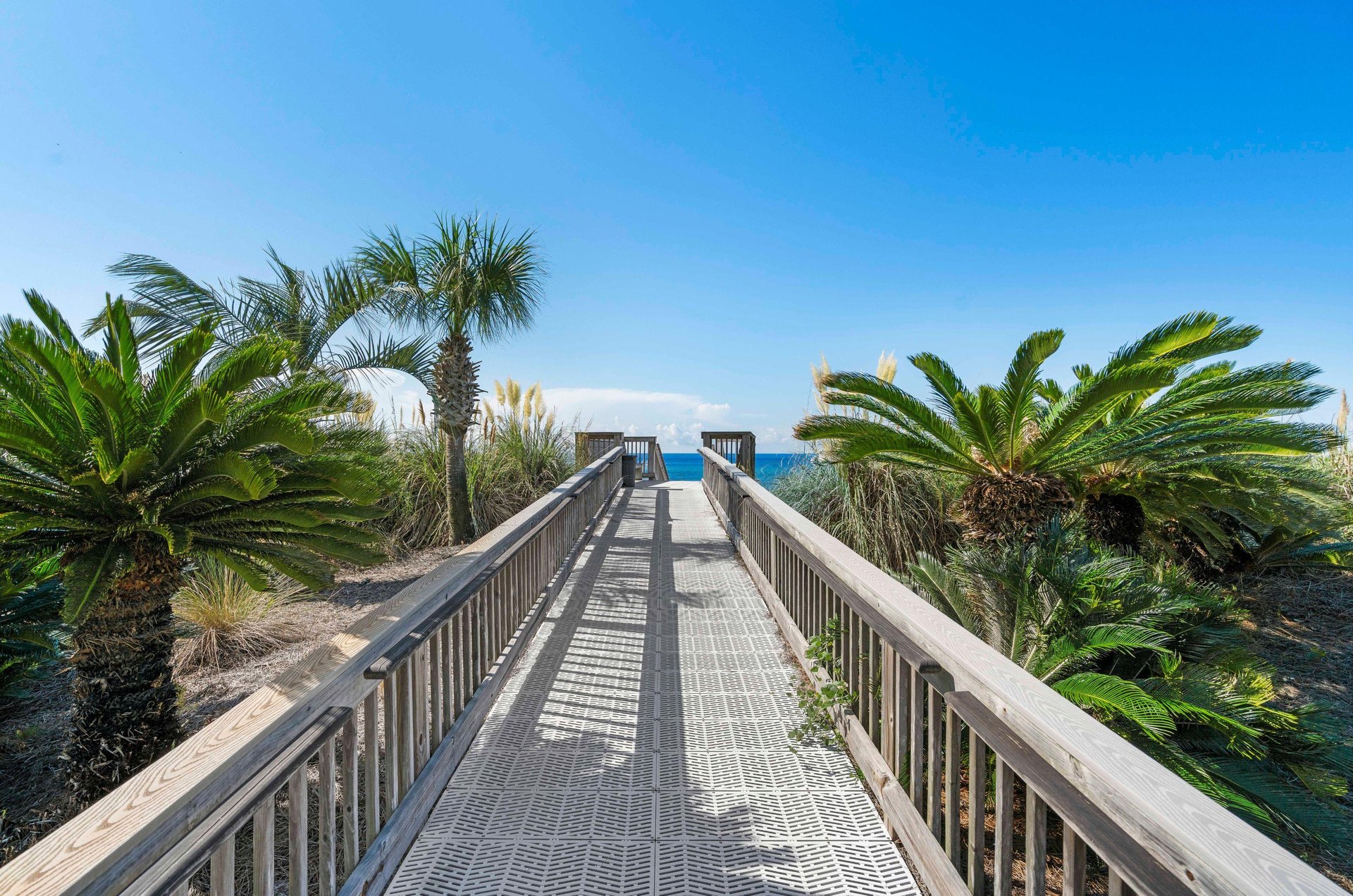 Crescent Condominiums boardwalk leading to the beach.