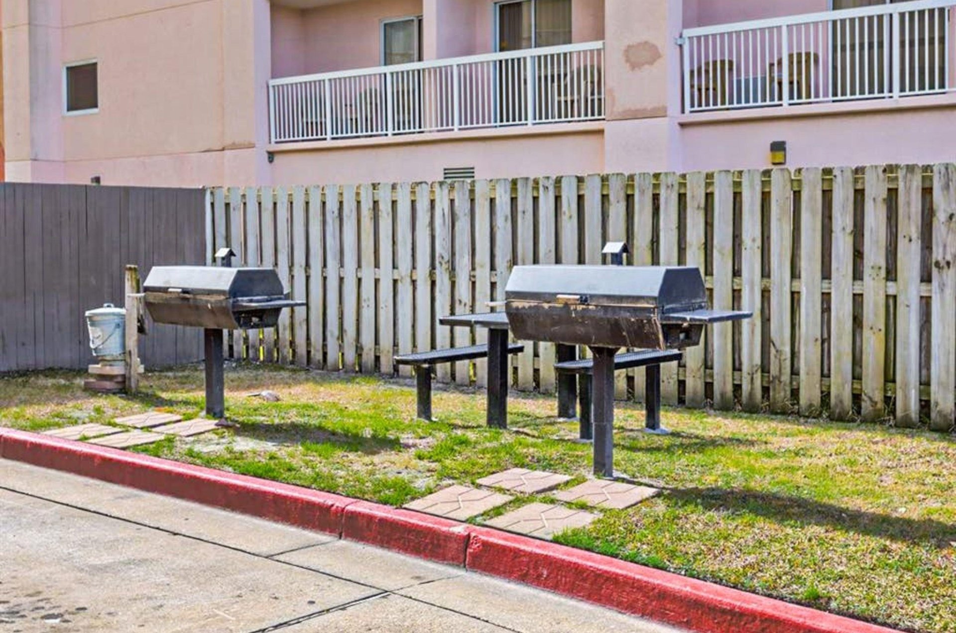 The outdoor barbecue grills at Shoalwater Condominiums in Orange Beach Alabama