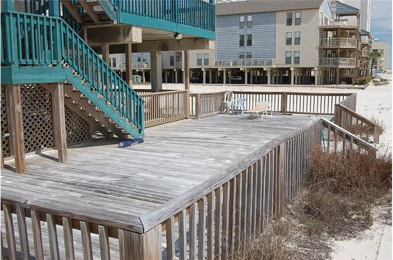 Patio area at Spyglass in Gulf Shores AL