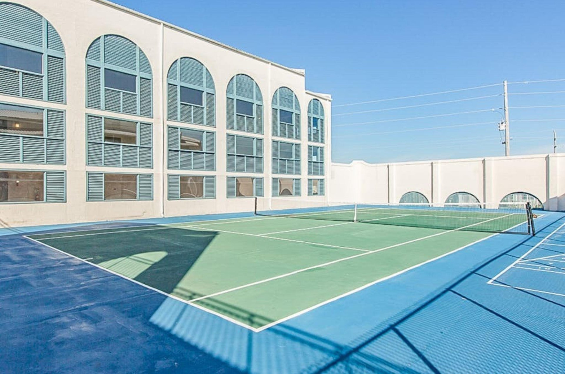 The tennis courts at Sugar Beach in Orange Beach Alabama