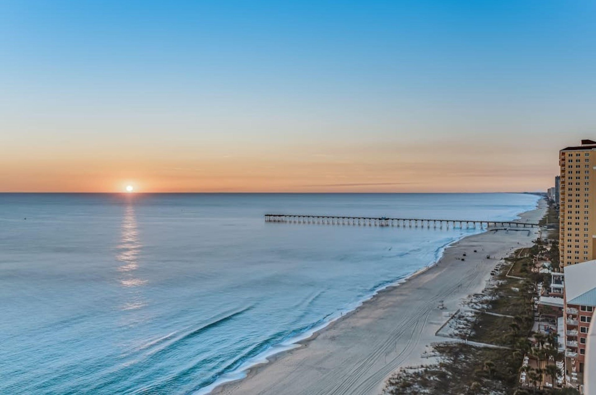 A private balcony overlooking the Gulf at Aqua Resort in Panama City Beach Florida