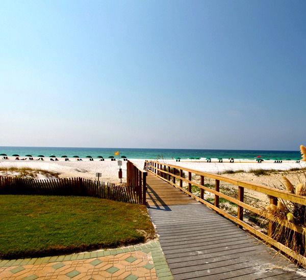 It is an easy walk to the sand and Gulf waters from Windancer in Destin Florida