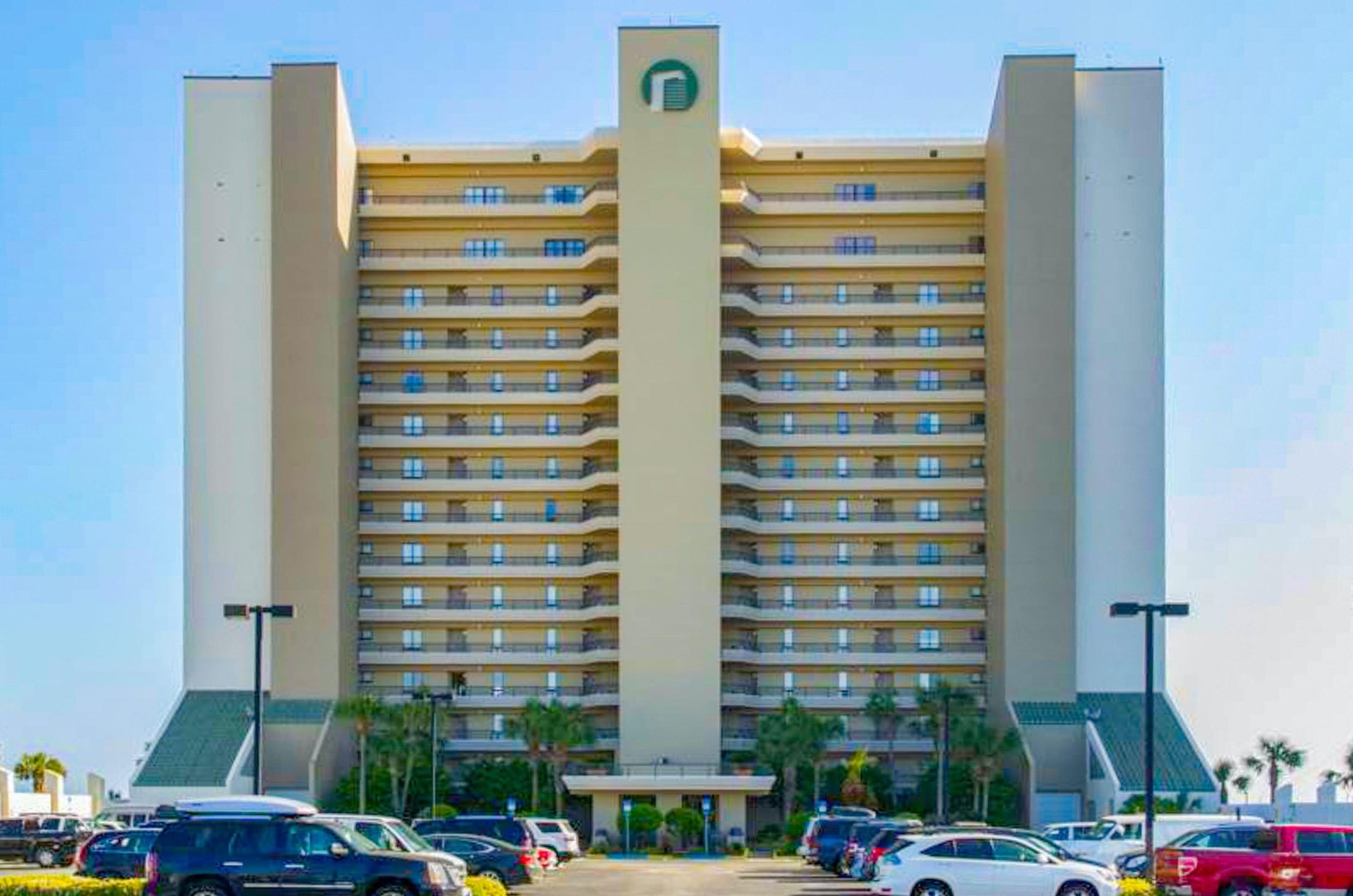 Emerald Towers is appropriately named since the complex is in a tower on the Emerald Coast.