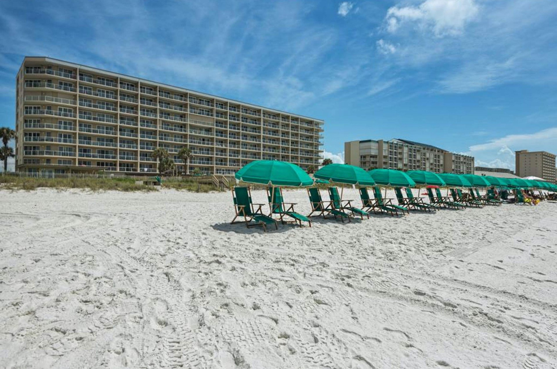 The property is beachside