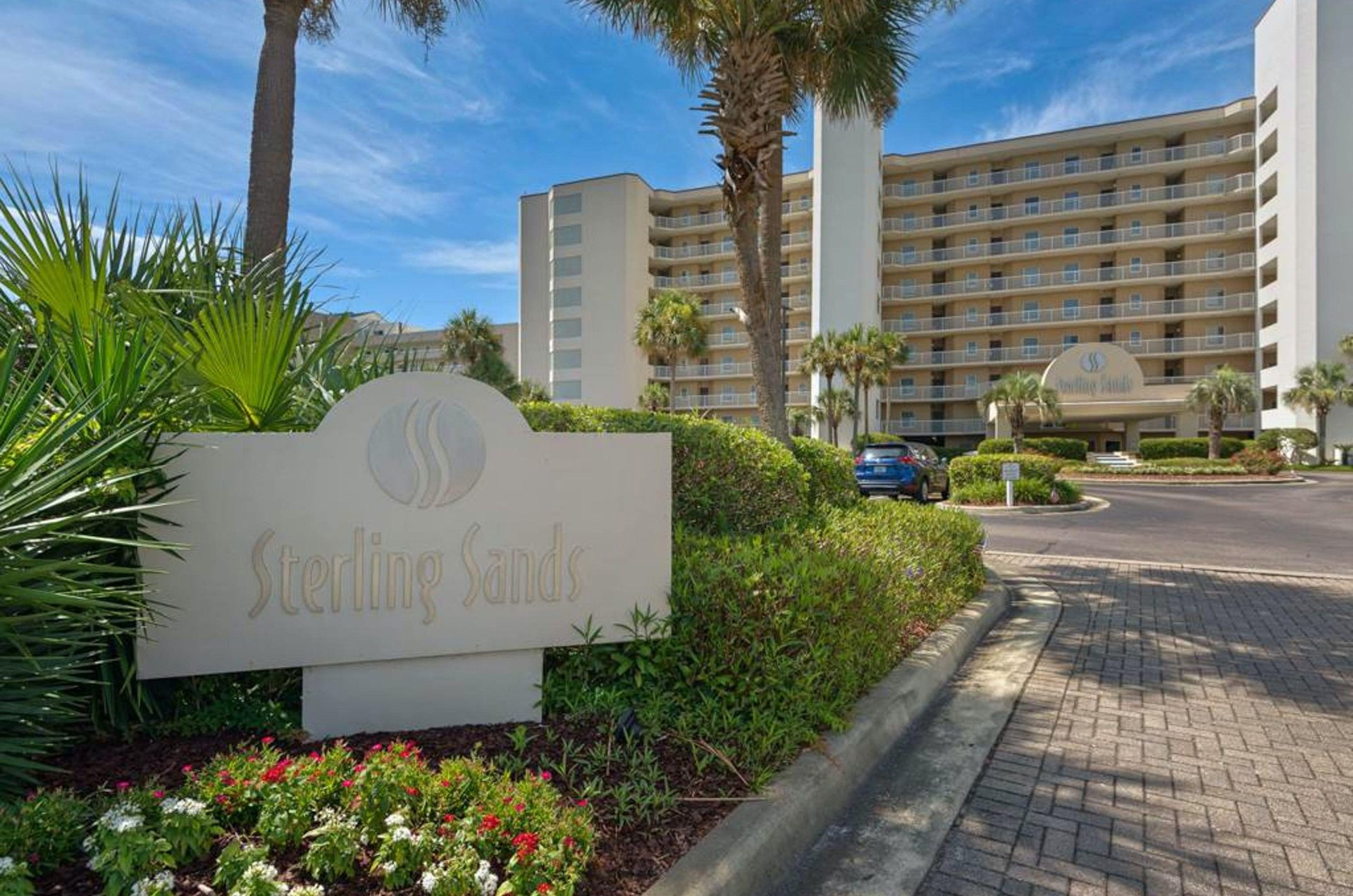 The front entrance sign