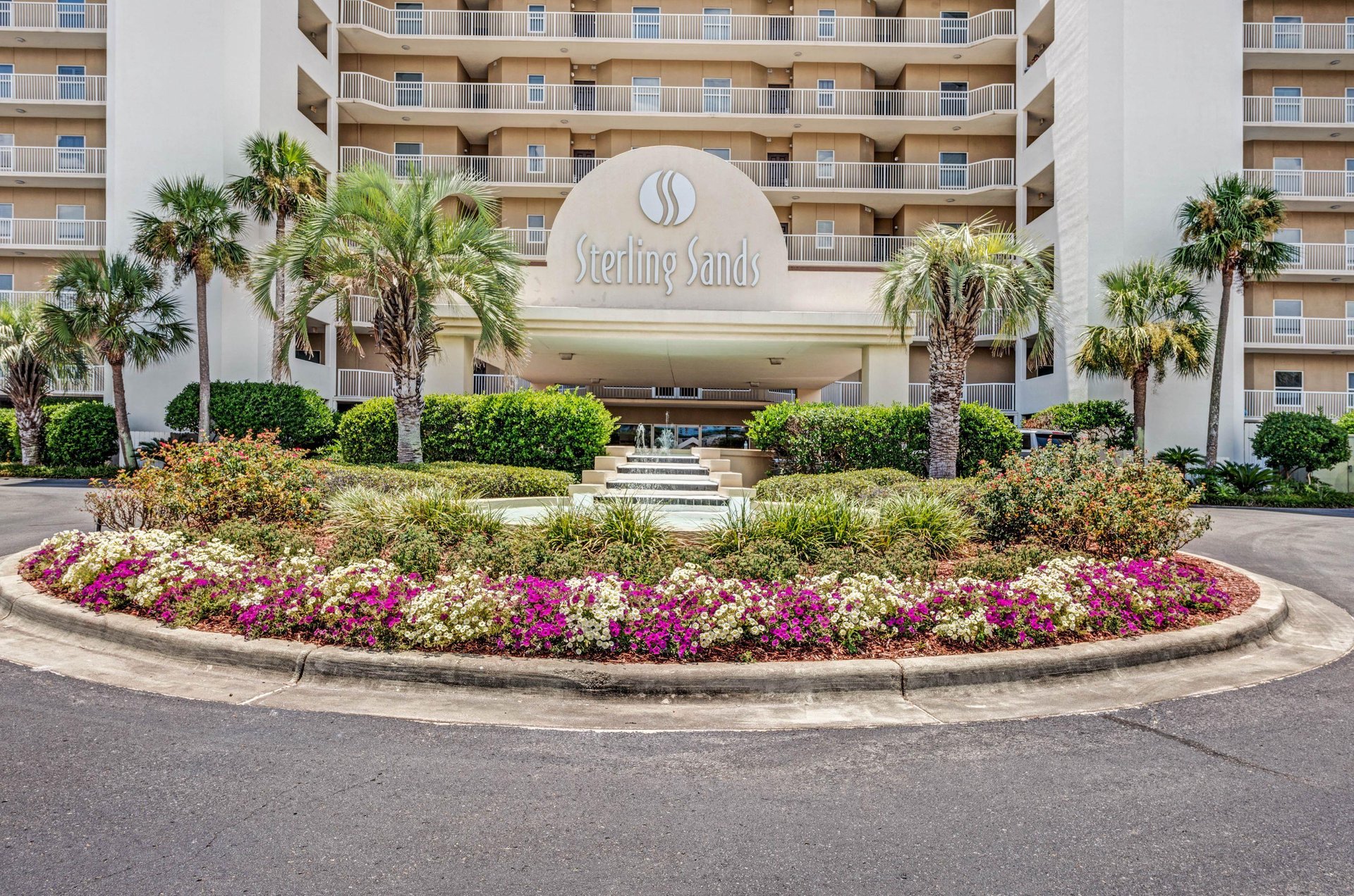 The condo communitys front entrance