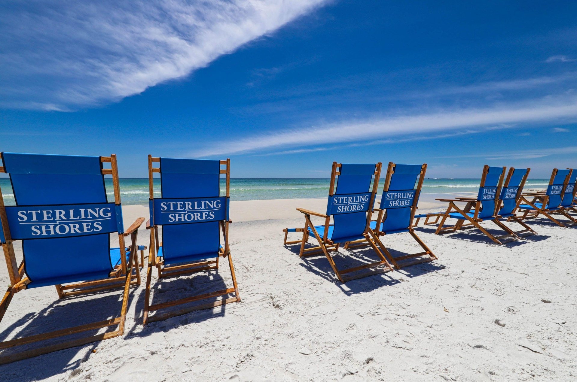 Beach chairs are available seasonally