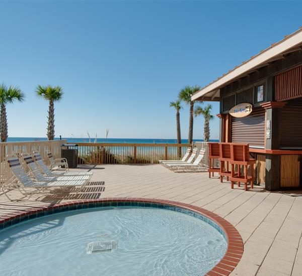 Hot tub at Gulf Crest Condominiums  in Panama City Beach Florida