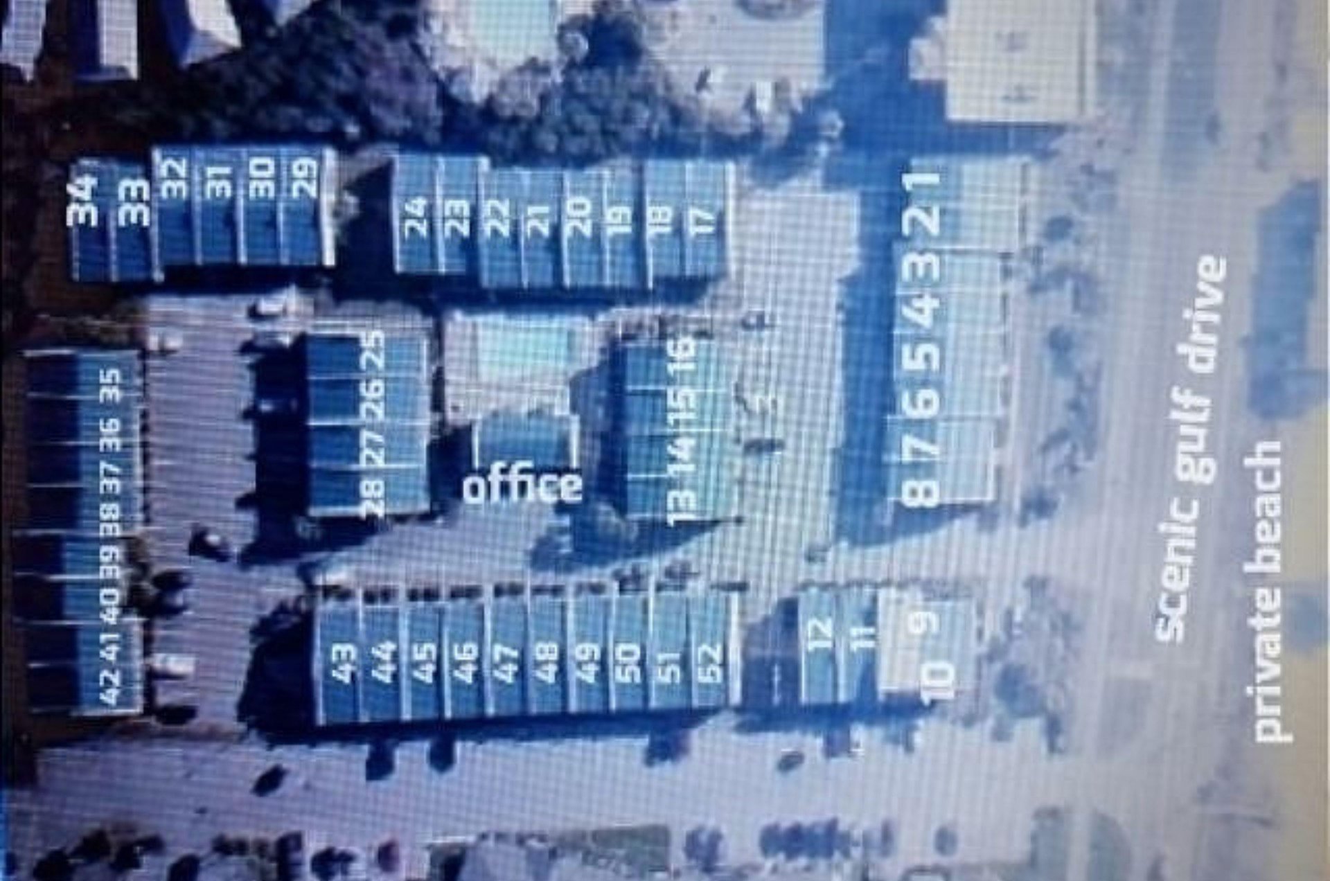 Aerial view of the complexs units.