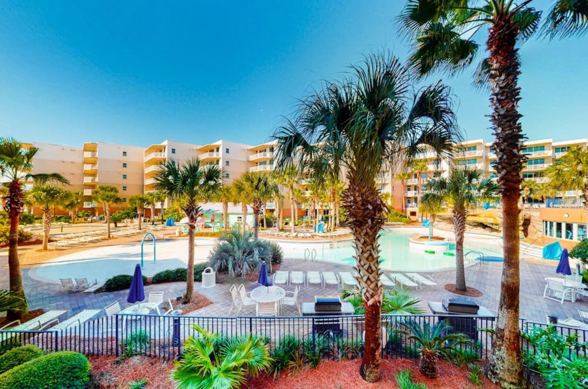 One of the spacious outdoor swimming pools at Waterscape in Fort Walton Beach Florida