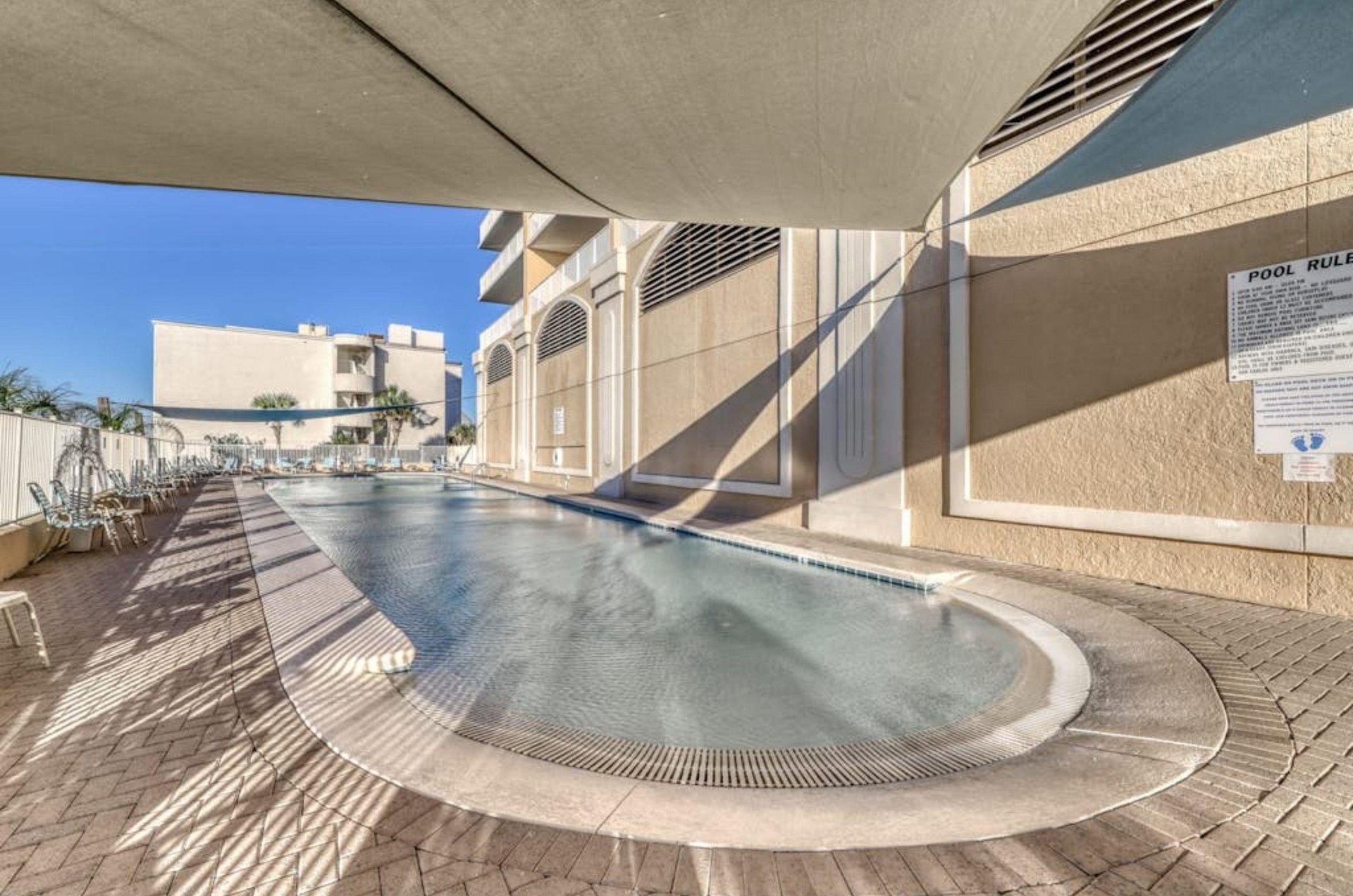 The zeroentry outdoor pool at San Carlos Gulf Shores