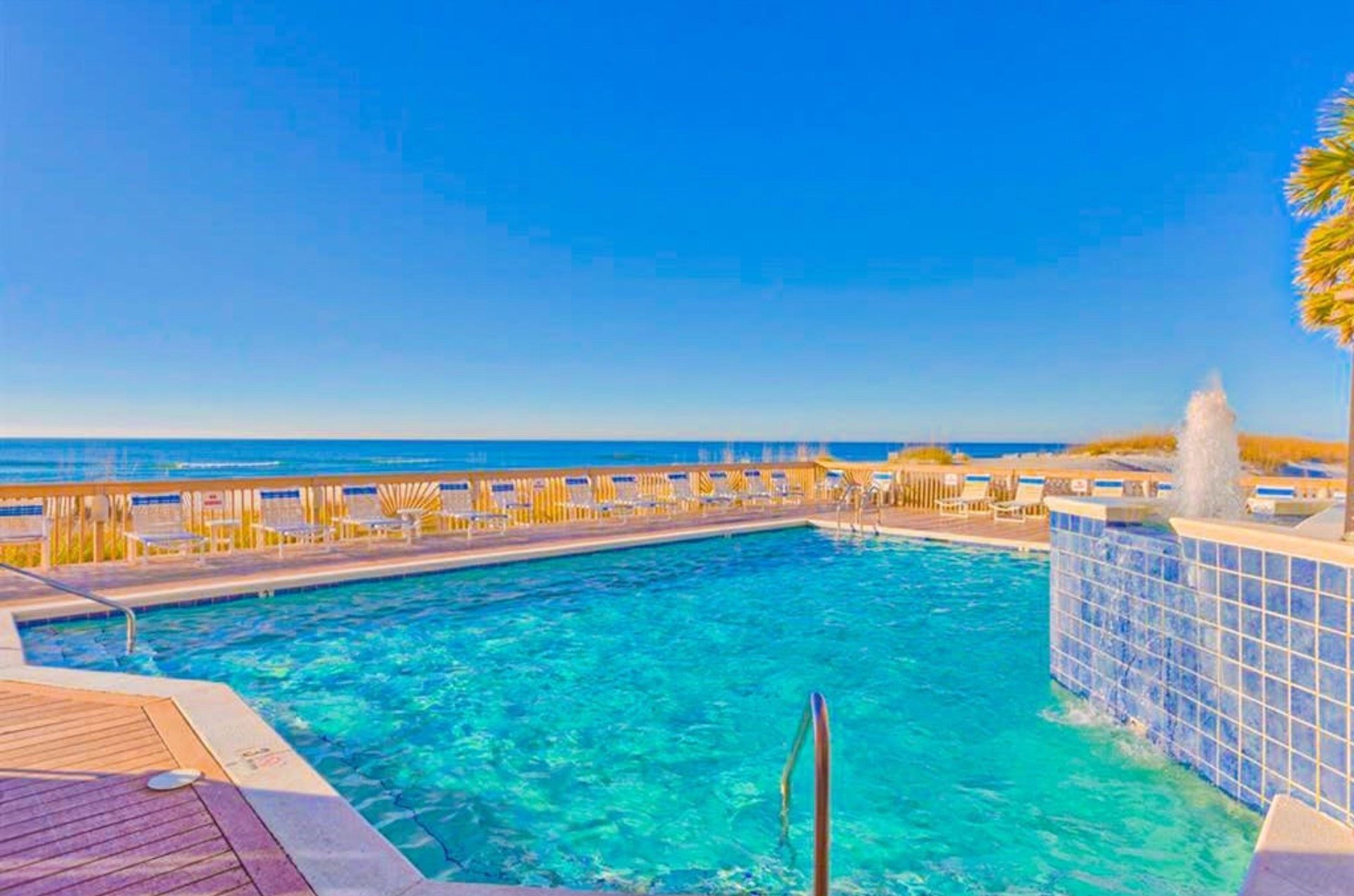 Take in spectacular Gulf views from the outdoor, beachside pool
