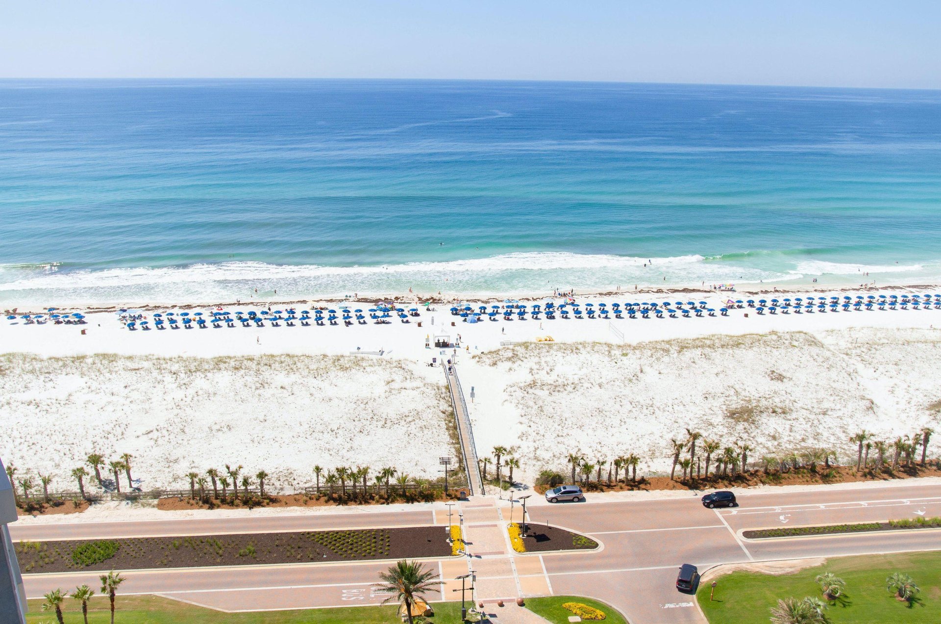 Enjoy direct access to the white, sandy Gulf beaches