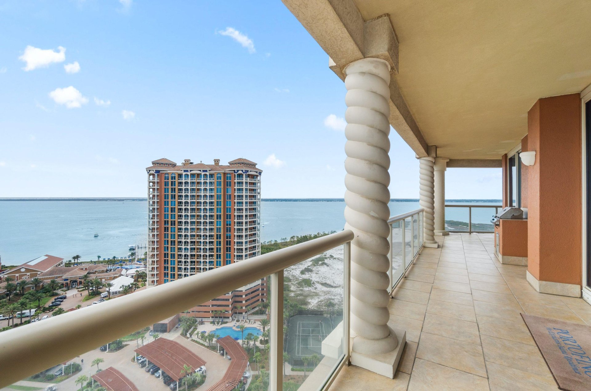 Take in miles of stunning coastal views from a private balcony