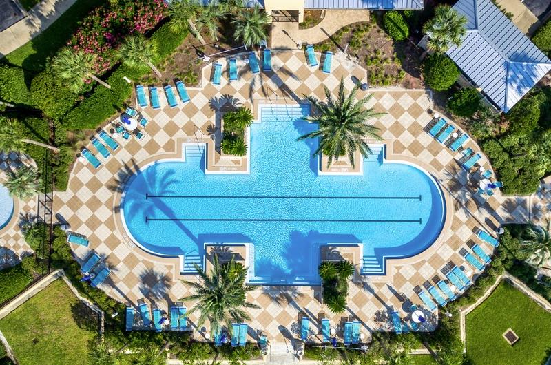 One of the Harbor Landings inviting swimming pools.