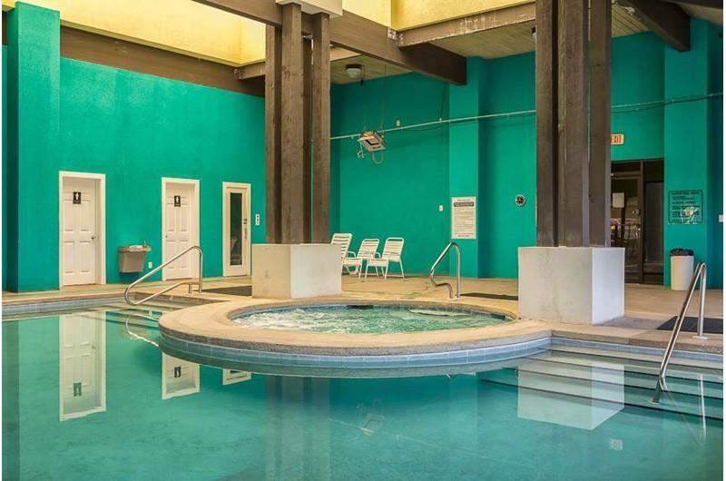 Indoor pool and hot tub at White Caps in Orange Beach Alabama