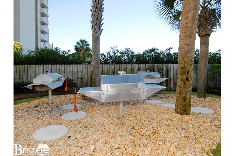 Handy grilling area at White Caps in Orange Beach Alabama