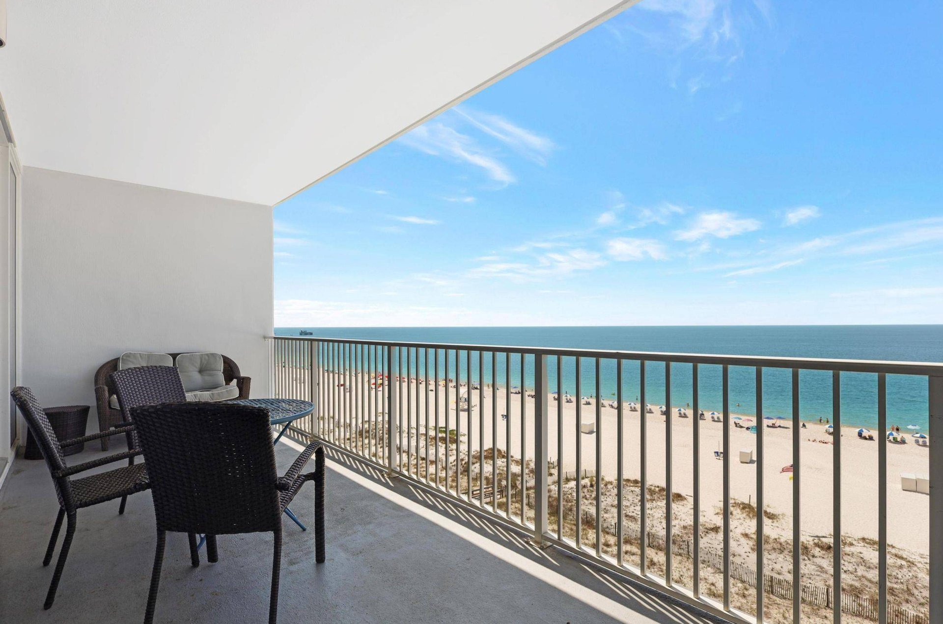 View of the Gulf of Mexico from a private balcony