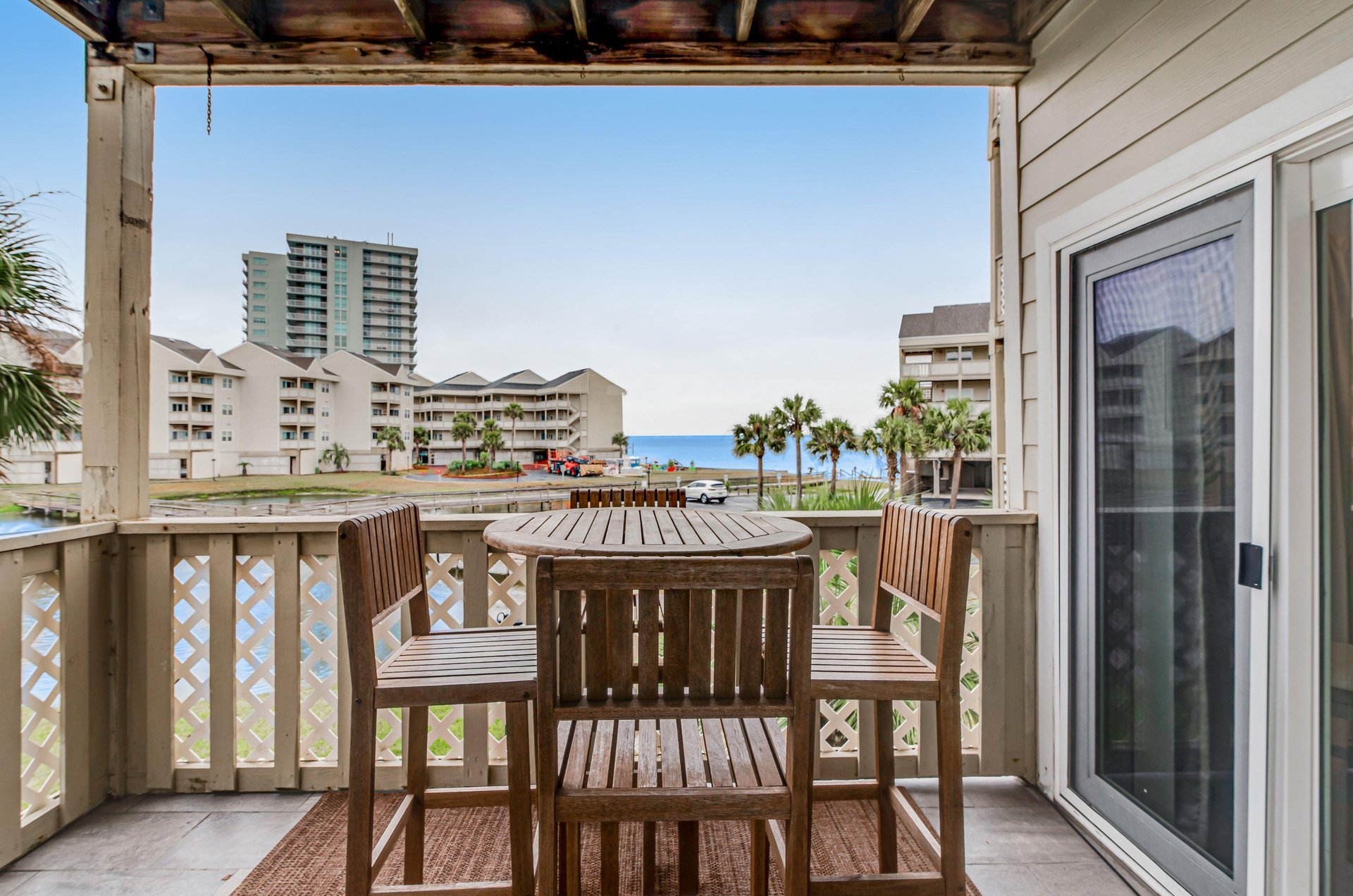 Enjoy views of the Sound from a balcony at Baywatch Condos