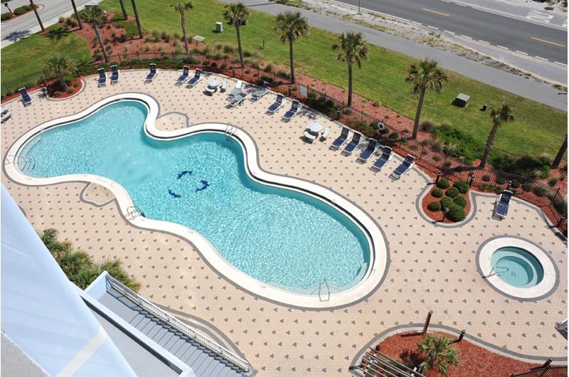 A lovely pool at Emerald Dolphin in Pensacola Beach Florida