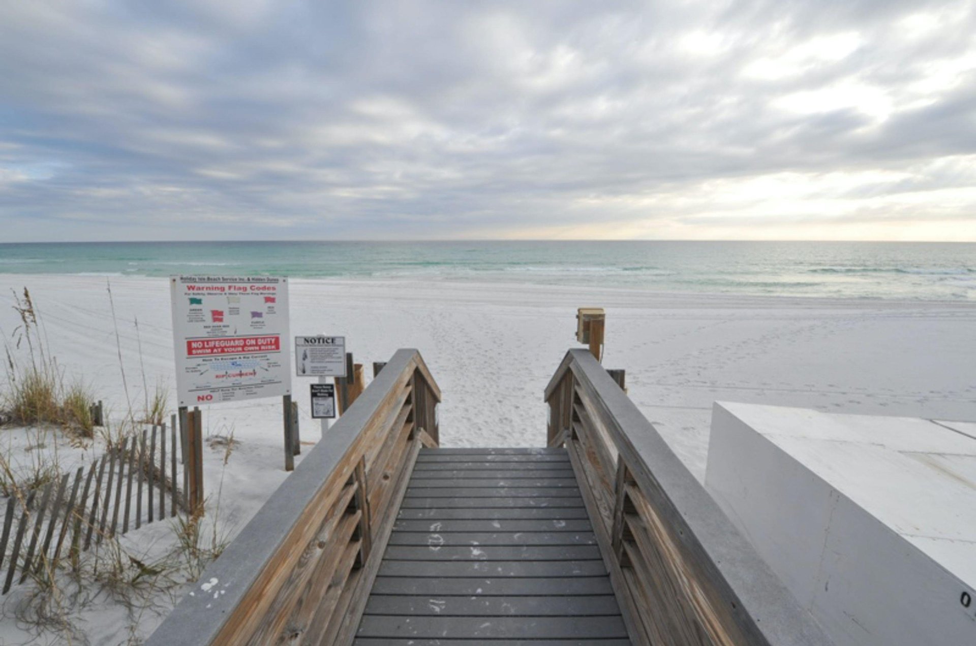 A private boardwalk to the adjacent beach.