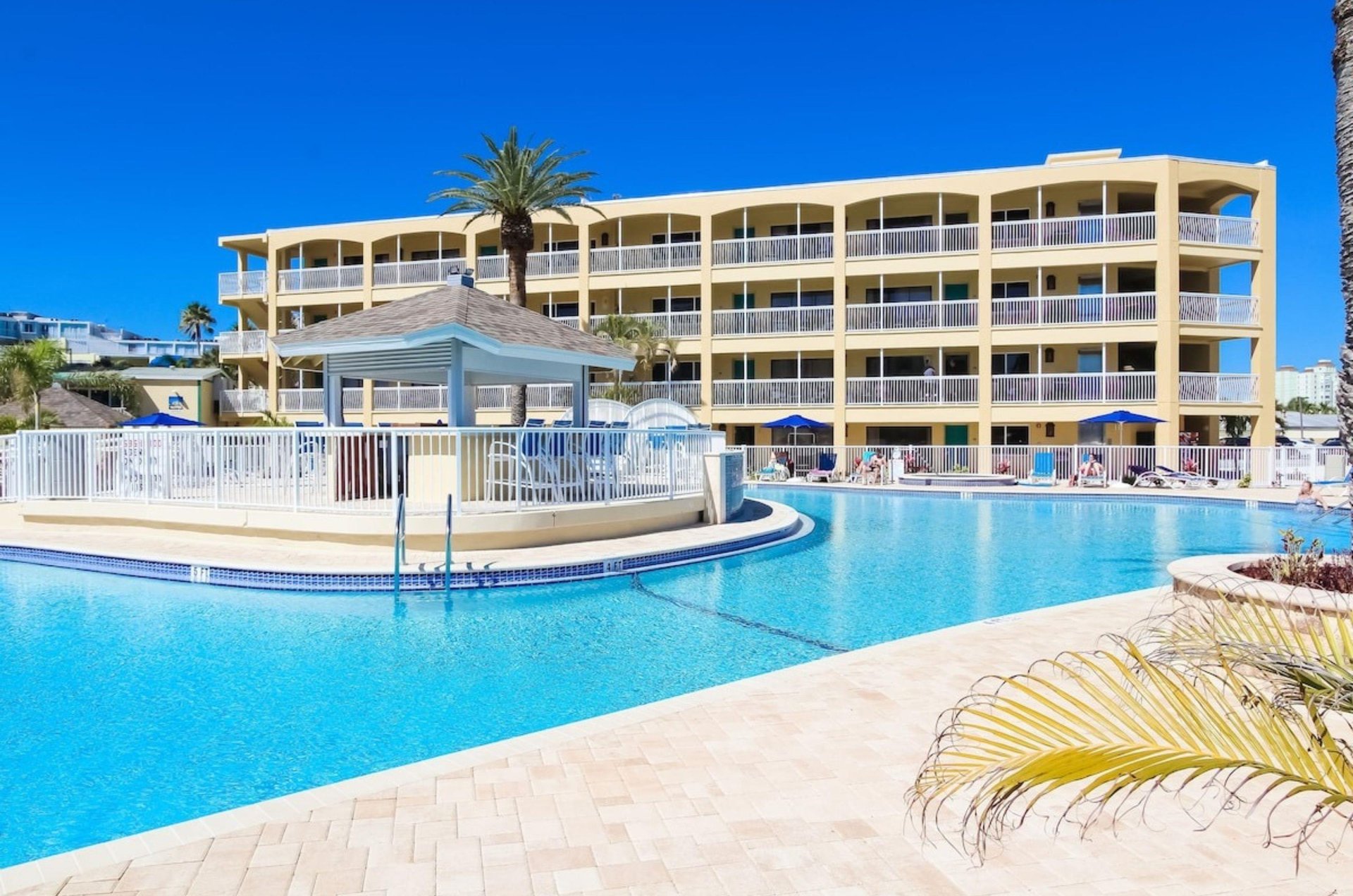 The 360,000 gallon freeform swimming pool at Coral Reef Beach Resort