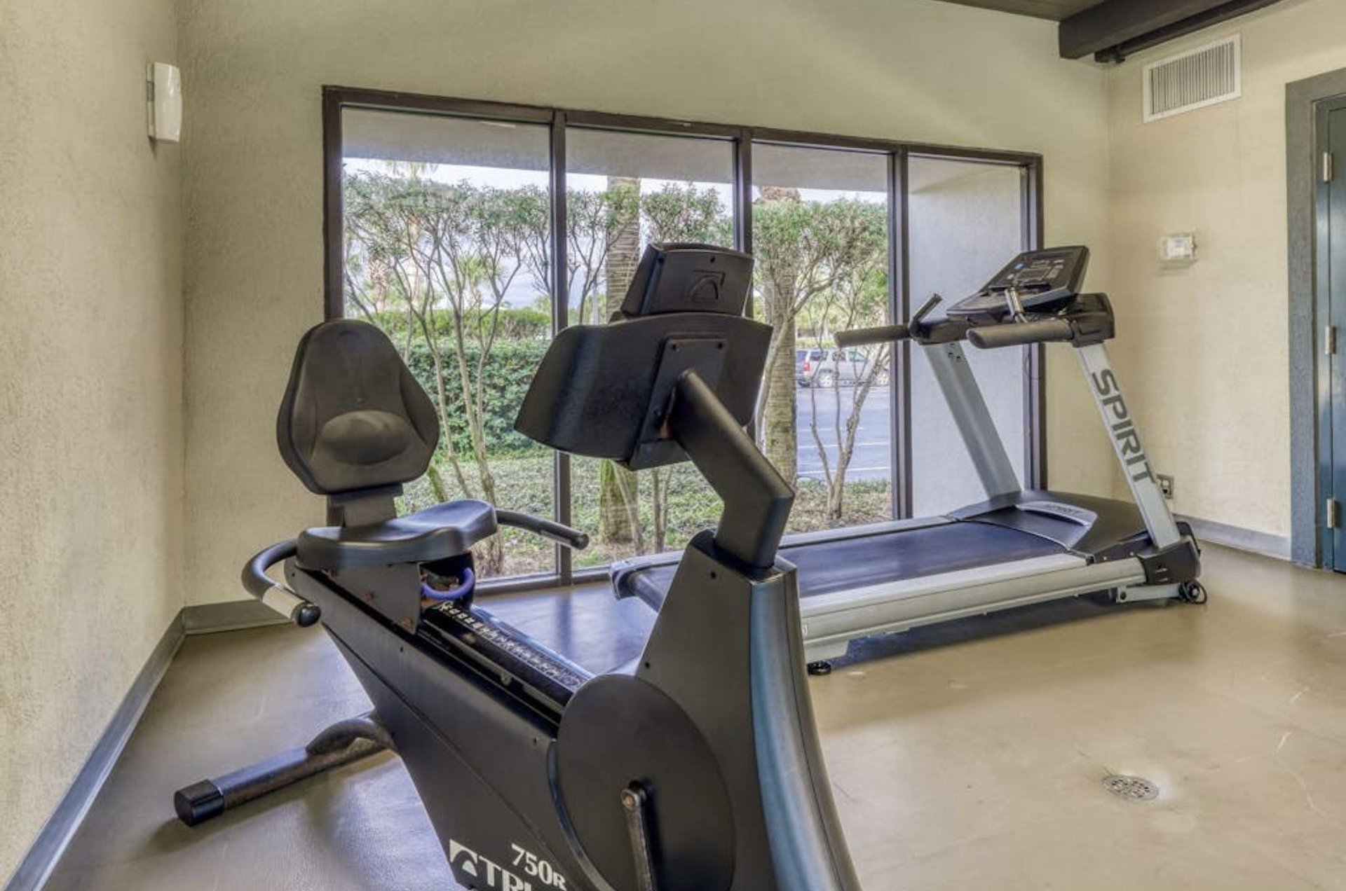 Cardio equipment in the fitness center at Pelican Pointe in Orange Beach Alabama