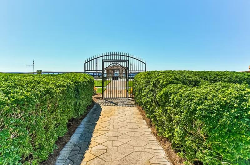 Private gated entrance to the Gulf