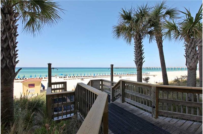 The grounds are beautiful at Calypso in Panama City Beach Florida