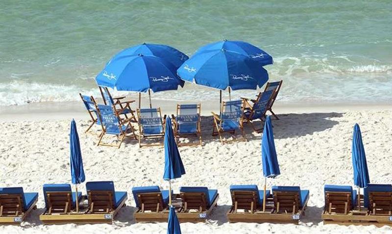 Gather the entire family on the beach by the Gulf at View of Calypso in Panama City Beach Florida from the GulfView of Calypso in Panama City Beach Florida from the Gulf at Calypso Beach Resort in Pan