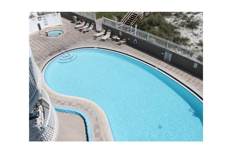 Birds eye view of the pool at Island Princess in Fort Walton Beach FL