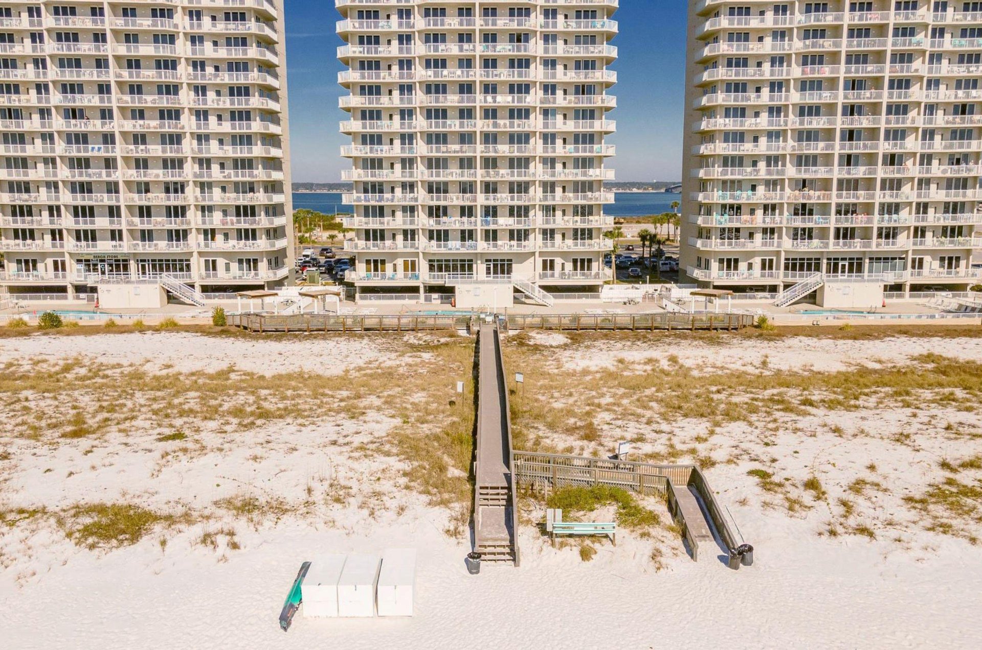 Miles of amazing beaches are only a step away at Summerwind Resort