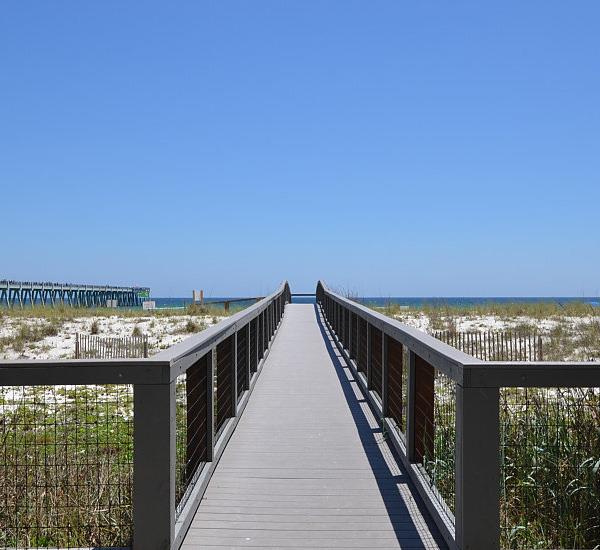 Boardwalk beach access at Summerwinds Resorts in Navarre Florida