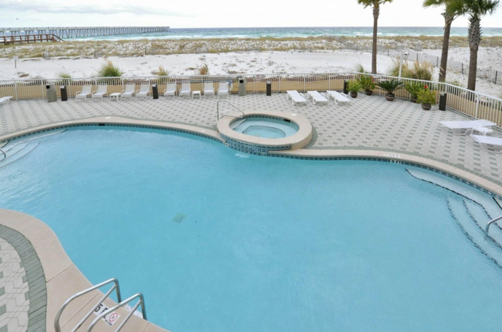 Each condominium boasts an outdoor hottub