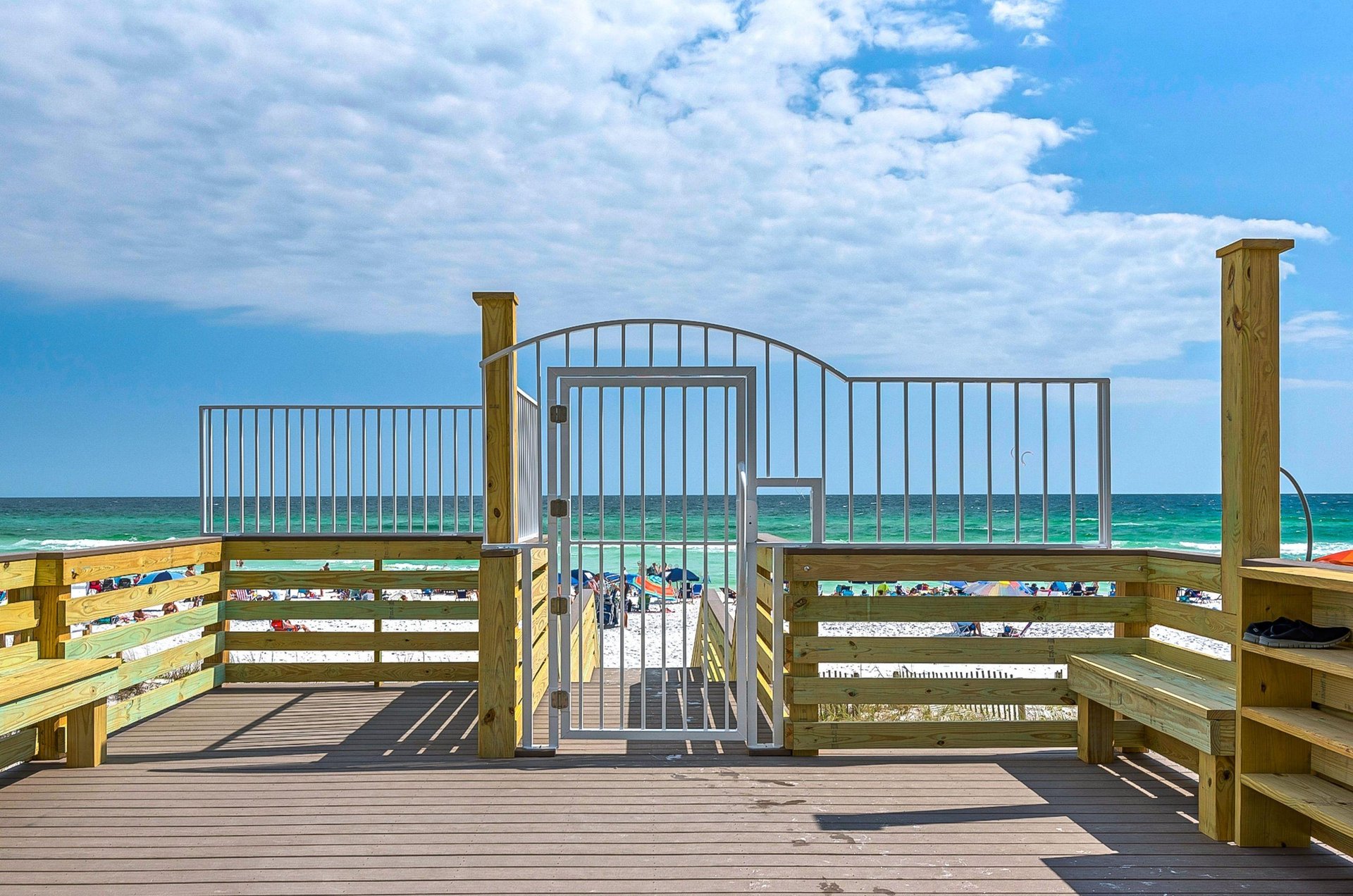 Beachside Towers provides guests a gated private entrance to the beach.