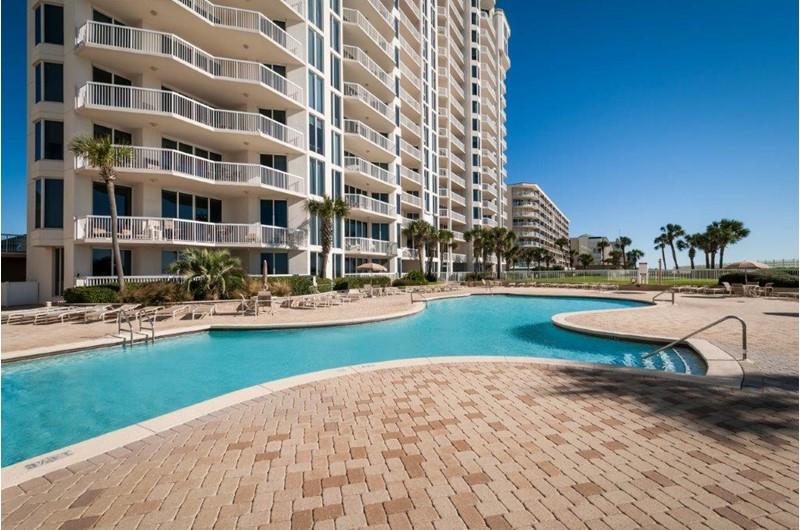Enjoy lounging around the pool at Silver Beach Tower in Destin FL