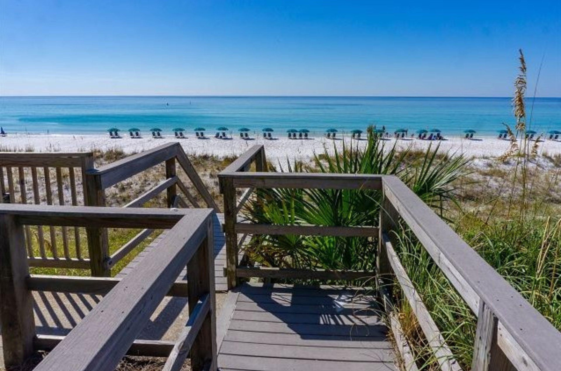 The boardwalk provides easy access to the beach.