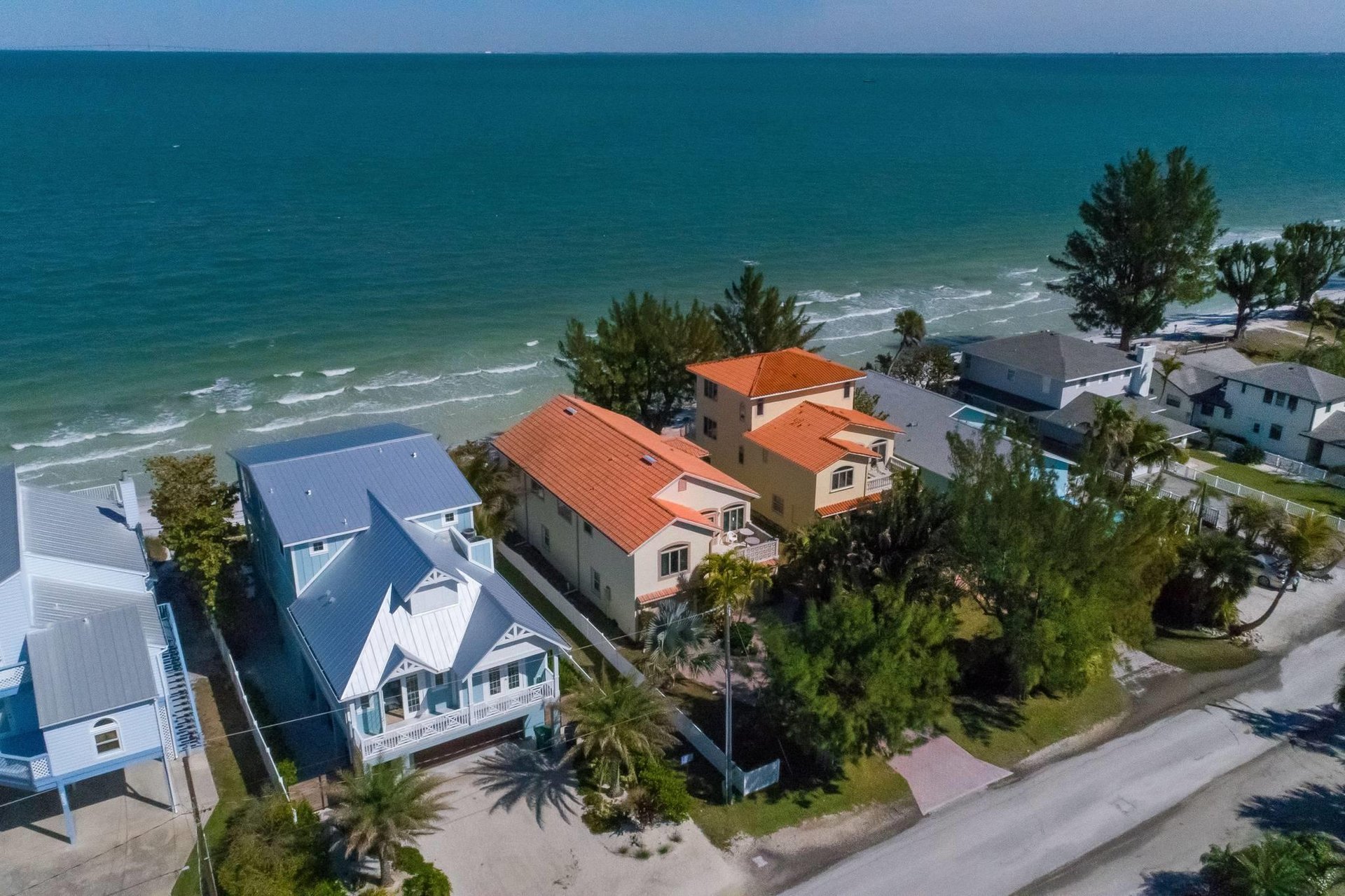 Many rental homes are beachfront properties