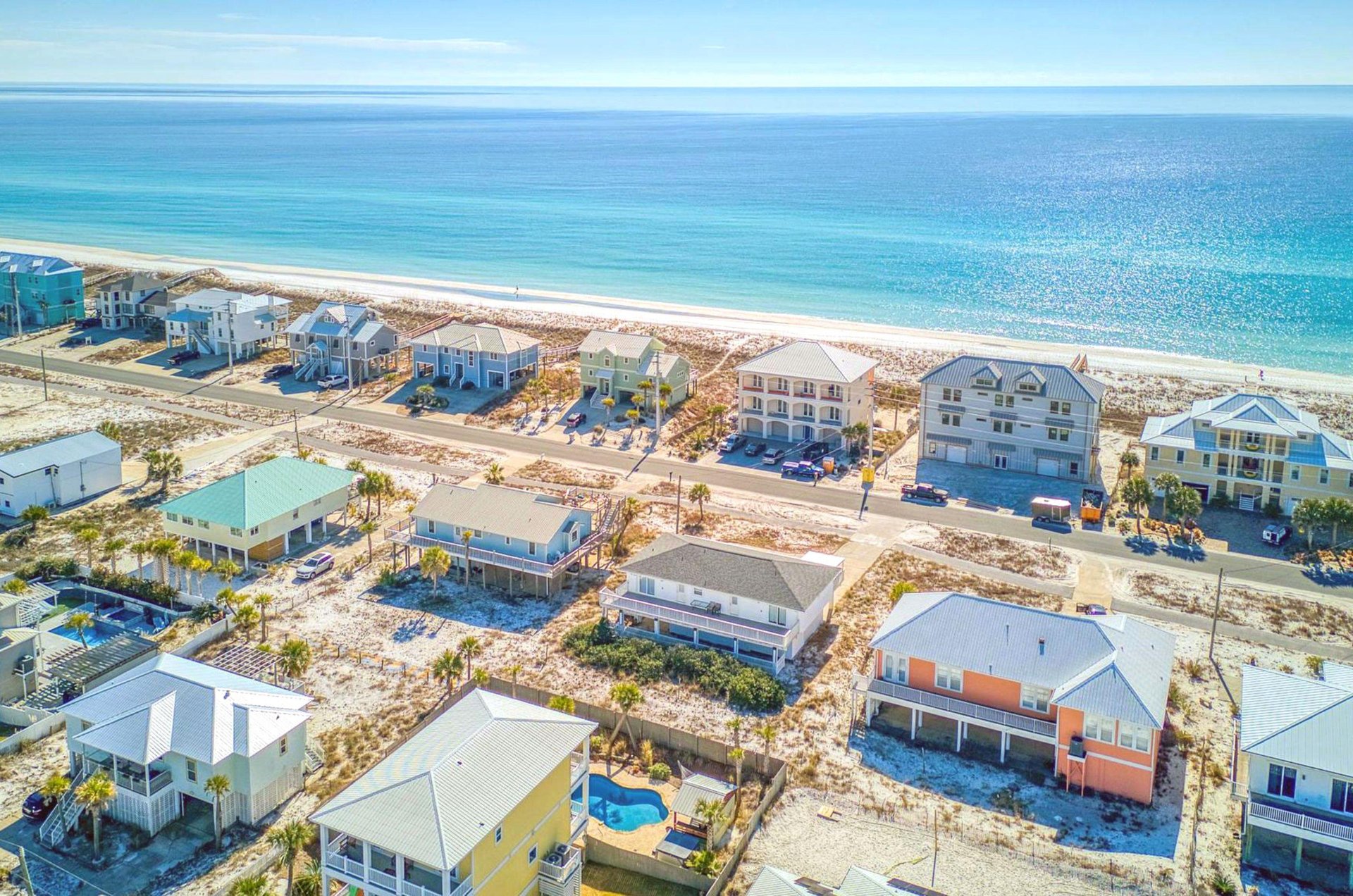 Certain rental homes are located right on the coast